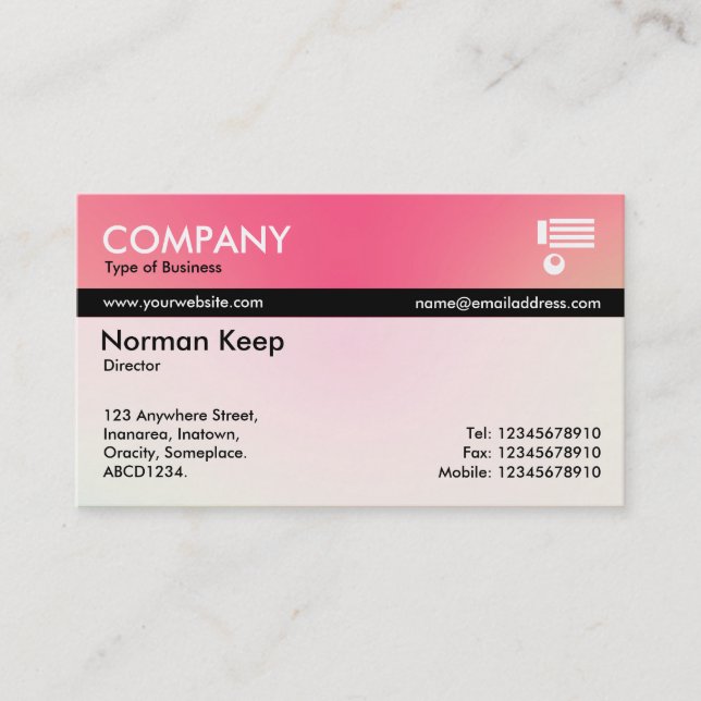 Color Tex Banded - Soft Gradients Business Card (Front)
