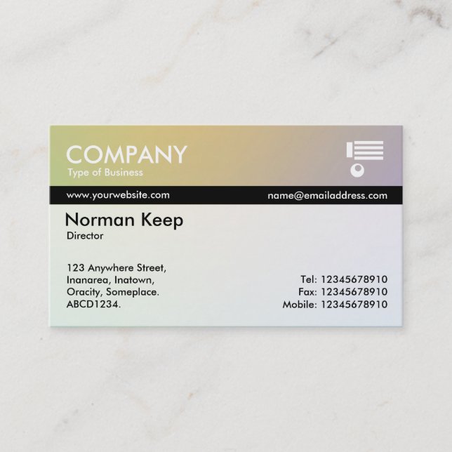 Color Tex Banded - Soft Gradients Business Card (Front)