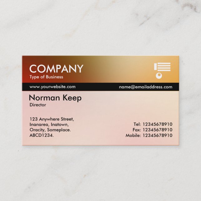 Color Tex Banded - Soft Gradients Business Card (Front)