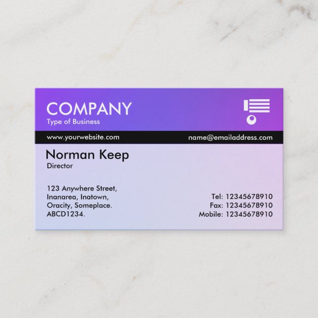 Color Tex Banded - Soft Gradients Business Card (Front)