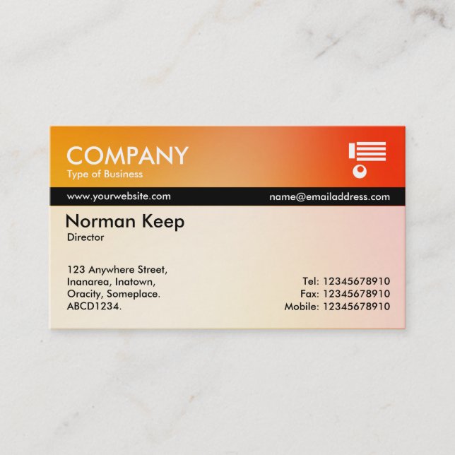 Color Tex Banded - Soft Gradients Business Card (Front)