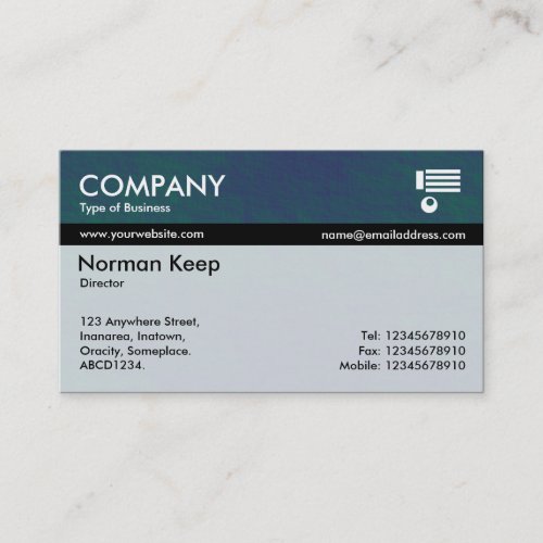 Color Tex Banded _ Subtle Green and Blue Tex Business Card