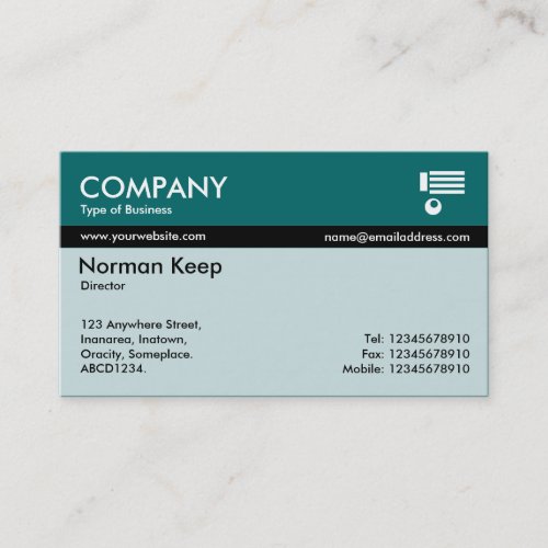 Color Tex Banded _ Teal Business Card