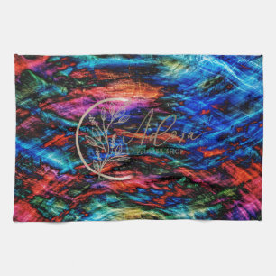 Color texteral marble kitchen towel