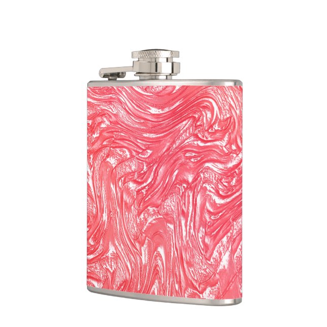 Color texture "pearly strawberry cream" flask (Left)