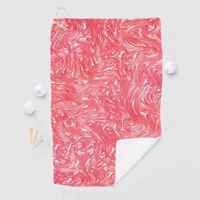 Color texture "pearly strawberry cream" golf towel (InSitu)