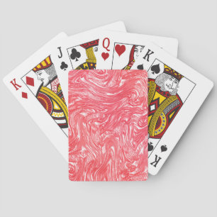Color texture "pearly strawberry cream" poker cards