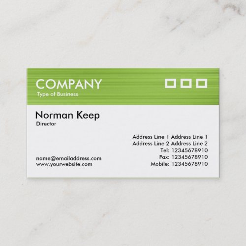 Color Textured Header - Brushed Green Business Card Templates