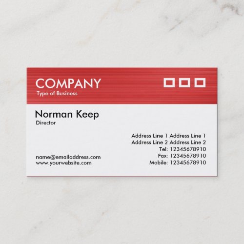 Color Textured Header _ Brushed Red 2 Business Card