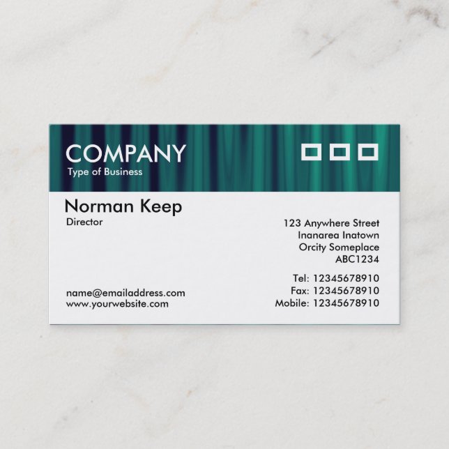 Color Textured Header - Drapery 03 Business Card (Front)