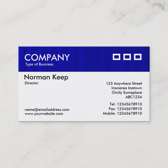 Color Textured Header - Drapery 05 Business Card (Front)
