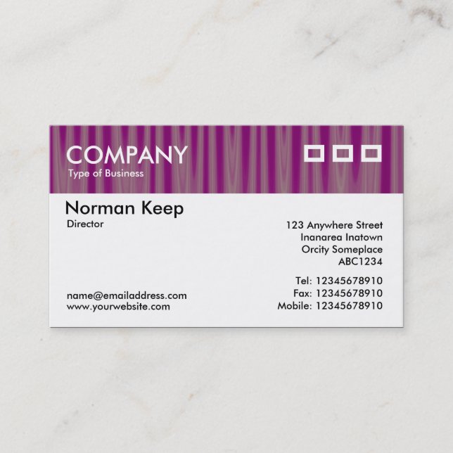 Color Textured Header - Drapery 06 Business Card (Front)