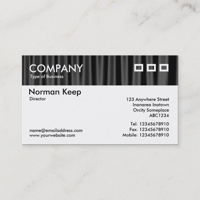 Color Textured Header - Drapery 07 Business Card (Front)