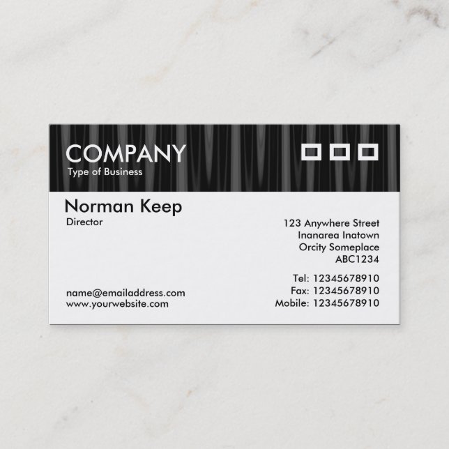 Color Textured Header - Drapery 08 Business Card (Front)
