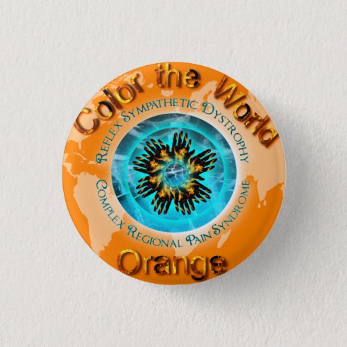 Color the World Orange Day CRPS Dual Ice Circlet Pinback Button