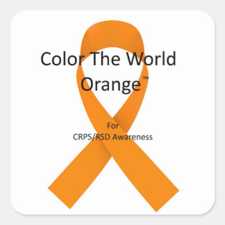 Color The World Orange™ for CRPS/RSD Awareness Sti Square Sticker