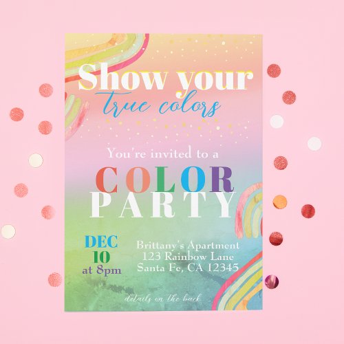 Color Theme Adult Party Invitation