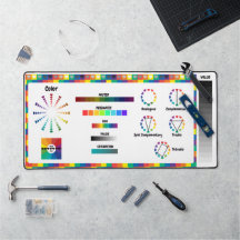 Color Theory Desk Mat I Art Student & Teacher