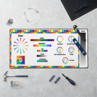 Color Theory Desk Mat I Art Student & Teacher