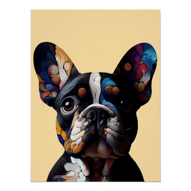 Color Theory Frenchie Poster (Front)