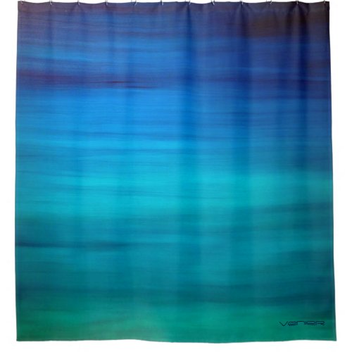 COLOR THERAPY Deluxe Spa Shower CurtainTeal Blue Shower Curtain
