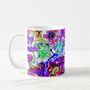 Color Therapy Fluid Art Swirls Coffee Mug