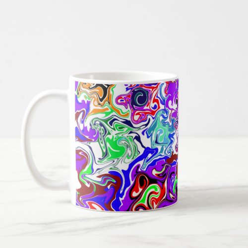  Color Therapy Fluid Art Swirls   Coffee Mug
