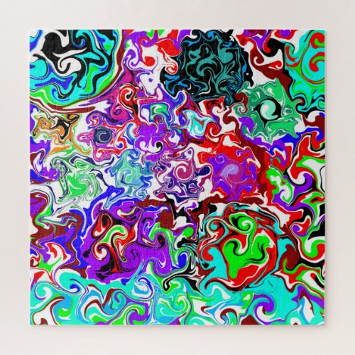  Color Therapy Fluid Art Swirls   Jigsaw Puzzle