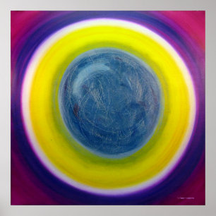 Color Therapy Healing Mandala Fine Art Poster