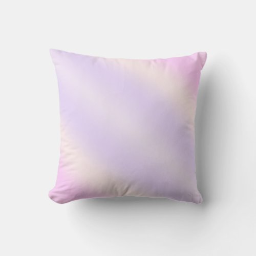 Color Therapy Holographic Pastels Purple Pink Throw Pillow