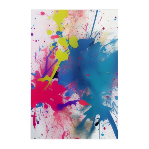 color tick painting acrylic print