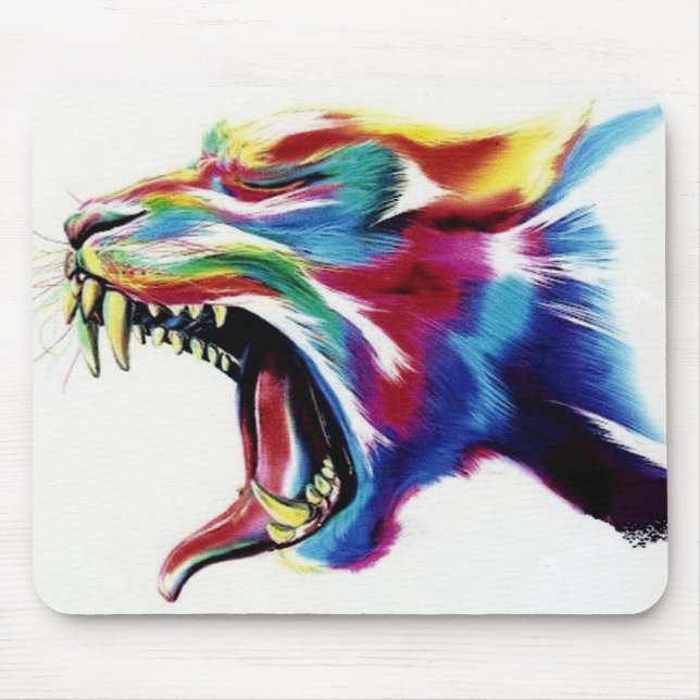 color tiger mouse pad (Front)