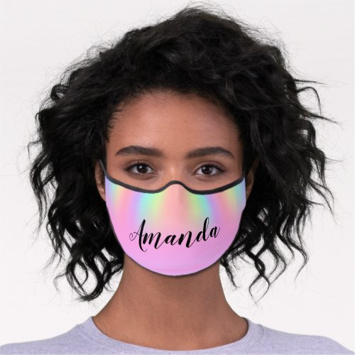 Color To Heal Therapy Pastel  Holographic Name Premium Face Mask