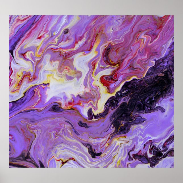 Color tone acrylic paints, abstract. poster (Front)