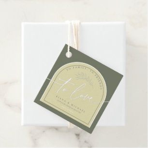Color Tones Eucalyptus Wedding Thank You Grn ID901 Favor Tags