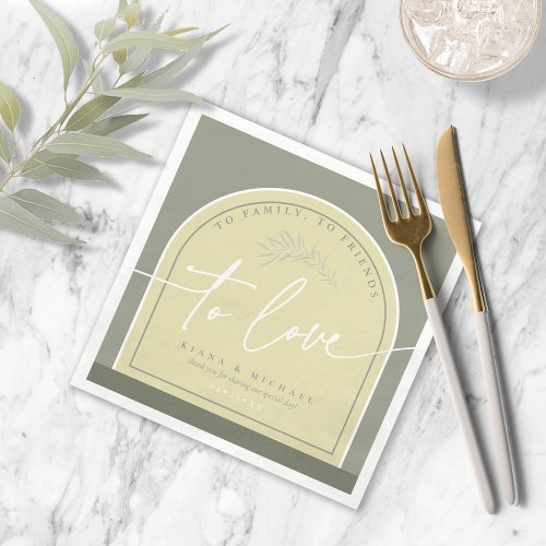 Color Tones Eucalyptus Wedding To Love Grn ID901 Napkins