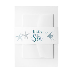 Color trend Under the Sea Baby Shower Invitation Belly Band