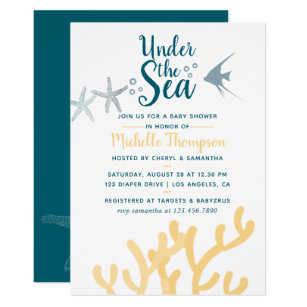 Ocean Theme Baby Shower Invitations Zazzle