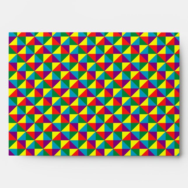 Color triangles pattern envelope (Front)