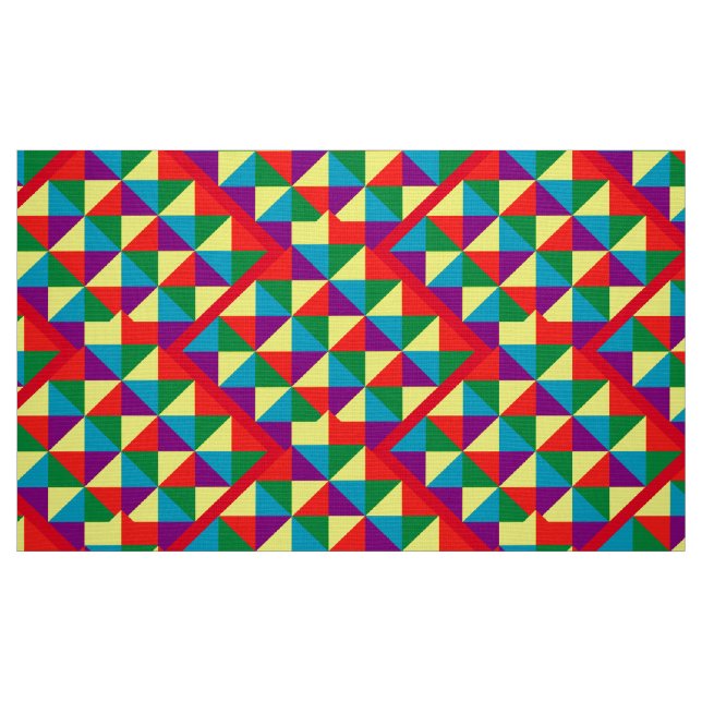 Color triangles pattern fabric (Fat Quarter)