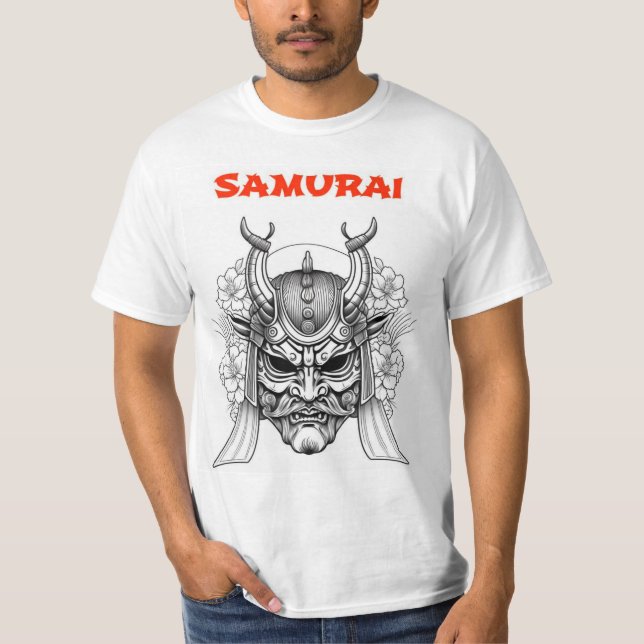 Color T's Samurai mask manga Craft T-Shirt (Front)