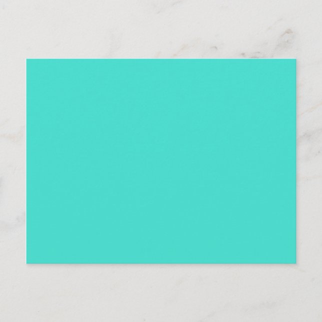 color turquoise postcard (Front)