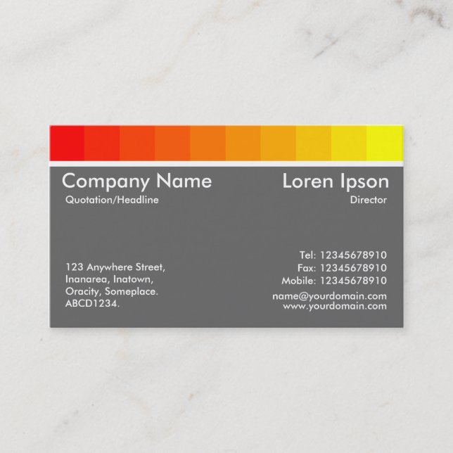 Color Variations 01 (60% Gray) Business Card (Front)