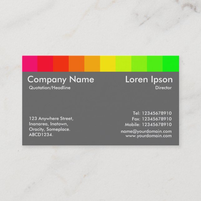 Color Variations 03 (60% Gray) Business Card (Front)
