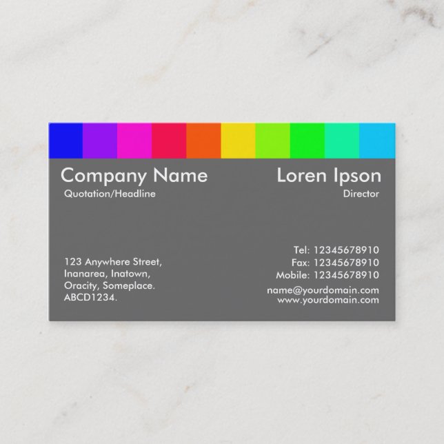 Color Variations 04 (60% Gray) Business Card (Front)
