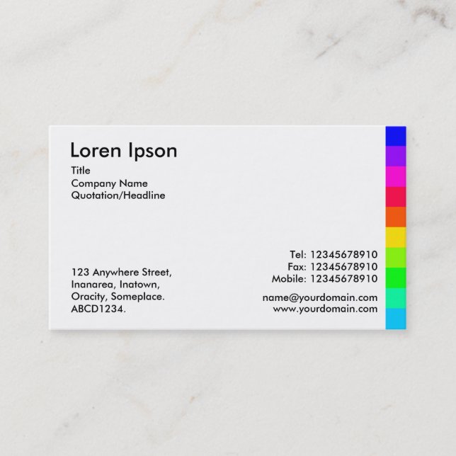Color Variations II 03 Business Card (Front)