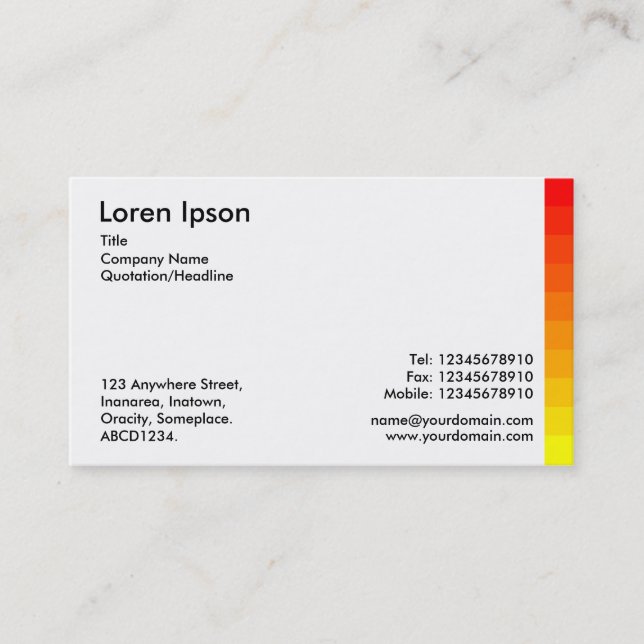 Color Variations II 04 Business Card (Front)