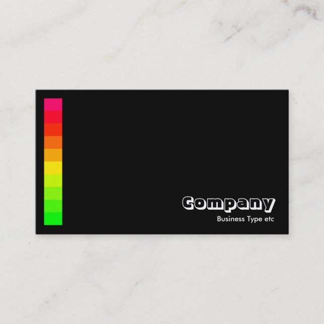 Color Variations IV 02a - Black Business Card (Front)