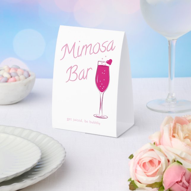 Color Versatile Bridal Brunch Mimosa Bar Paper Table Tent (Insitu(Wedding))