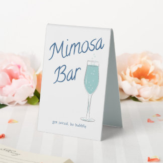 Color Versatile Bridal Brunch Mimosa Bar Table Tent